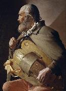 Georges de La Tour Blind Hurdy-Gurdy Player oil